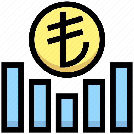 Business, earning, financial, graph, lira, money icon - Download on Iconfinder