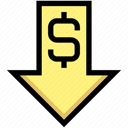 Arrow, business, down, financial, money, received icon - Download on Iconfinder