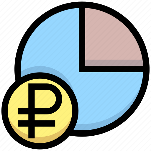 Analytics, business, financial, graph, pie chart, ruble, statistics icon - Download on Iconfinder