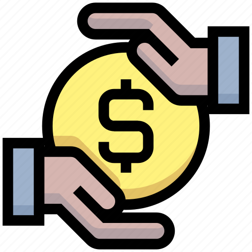 Business, coin, dollar, donation, financial, hand, money icon - Download on Iconfinder