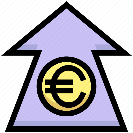 Arrow, business, euro, financial, money, send, up icon - Download on Iconfinder