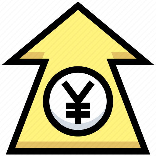 Arrow, business, financial, money, send, up, yen icon - Download on Iconfinder