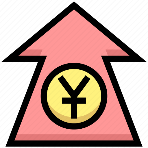 Arrow, business, financial, money, send, up, yuan icon - Download on Iconfinder