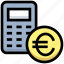 accounting, business, calc, calculation, calculator, euro, financial 