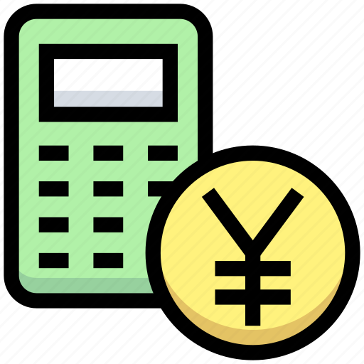Accounting, business, calc, calculation, calculator, financial, yen icon - Download on Iconfinder