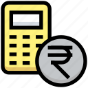 accounting, business, calc, calculation, calculator, financial, rupee
