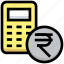 accounting, business, calc, calculation, calculator, financial, rupee 
