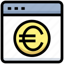 browser, business, euro, financial, online payment, store, website