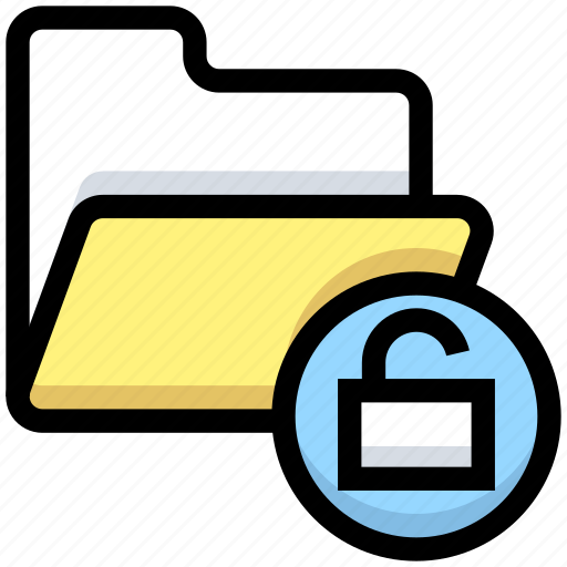 Archive, business, financial, folder, privacy, storage, unlock icon - Download on Iconfinder