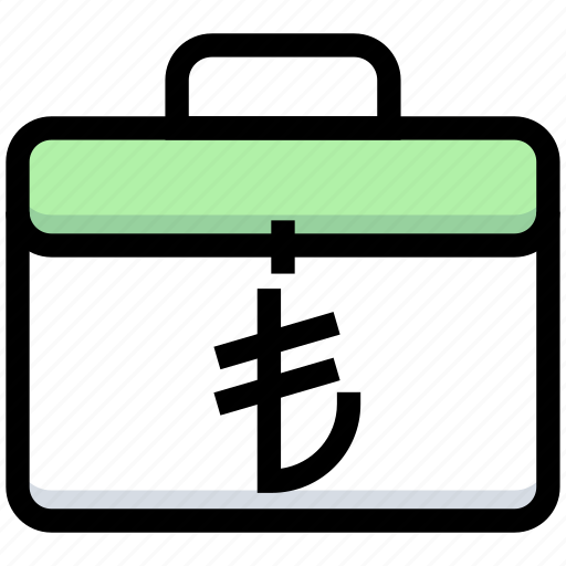 Briefcase, business, financial, hand bag, lira, money bag, payment icon - Download on Iconfinder