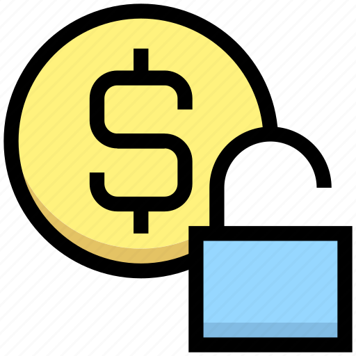 Business, cash, dollar, financial, money, security, unlock icon - Download on Iconfinder