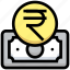 banknote, business, cash, financial, money, payment, rupee 