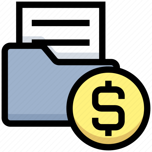 Archive, business, document, dollar, files, financial, folder icon - Download on Iconfinder