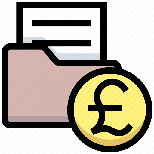 Archive, business, document, files, financial, folder, pound icon - Download on Iconfinder