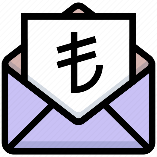 Business, email, envelope, financial, letter, lira, money icon - Download on Iconfinder