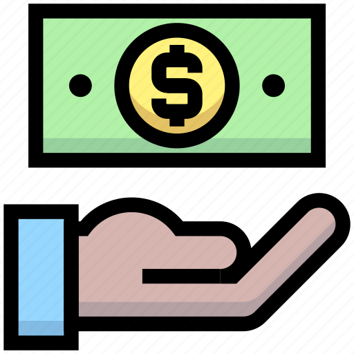 Business, dollar, financial, give, hand, money, pay icon - Download on Iconfinder