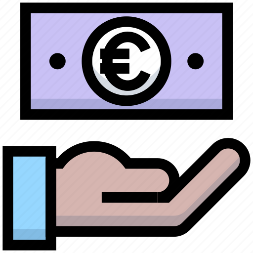 Business, euro, financial, give, hand, money, pay icon - Download on Iconfinder