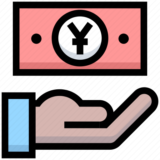 Business, financial, give, hand, money, pay, yuan icon - Download on Iconfinder