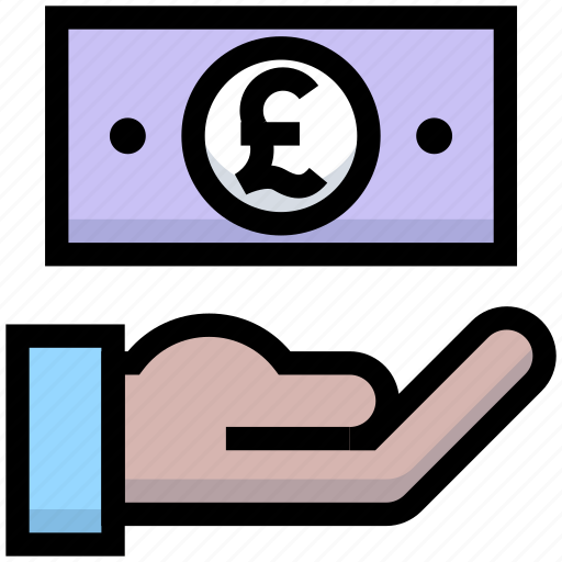 Business, financial, give, hand, money, pay, pound icon - Download on Iconfinder