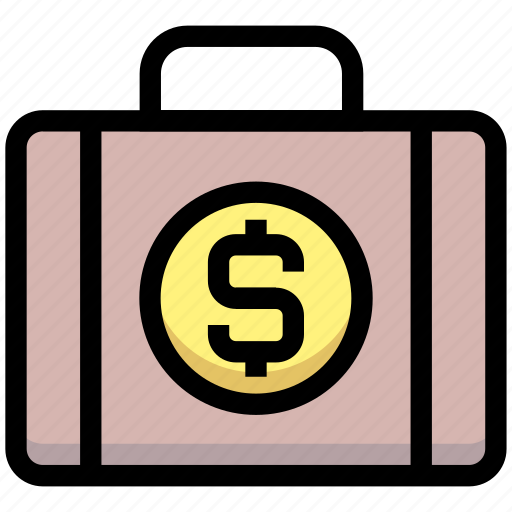 Bag, briefcase, business, dollar, financial, money, portfolio icon - Download on Iconfinder