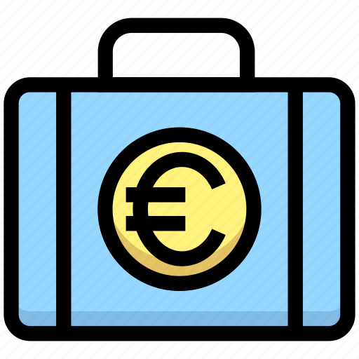 Bag, briefcase, business, euro, financial, money, portfolio icon - Download on Iconfinder