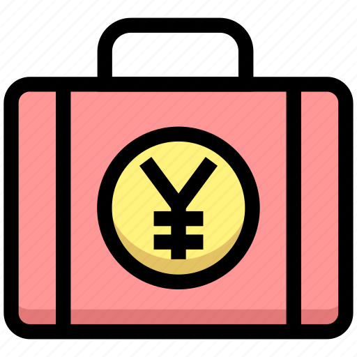 Bag, briefcase, business, financial, money, portfolio, yen icon - Download on Iconfinder