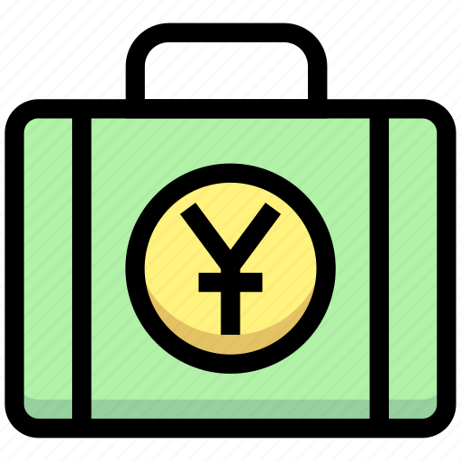 Bag, briefcase, business, financial, money, portfolio, yuan icon - Download on Iconfinder
