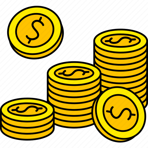 Pile, coin, money, caseh, business, financial, trade icon - Download on Iconfinder