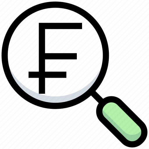 Business, financial, find, franc, magnifier, money, search icon - Download on Iconfinder