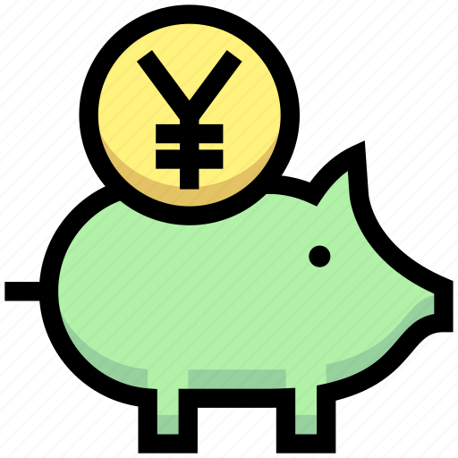 Bank, business, financial, money, piggy bank, saving, yen icon - Download on Iconfinder