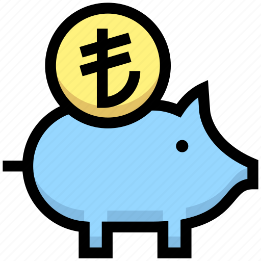 Bank, business, financial, lira, money, piggy bank, saving icon - Download on Iconfinder