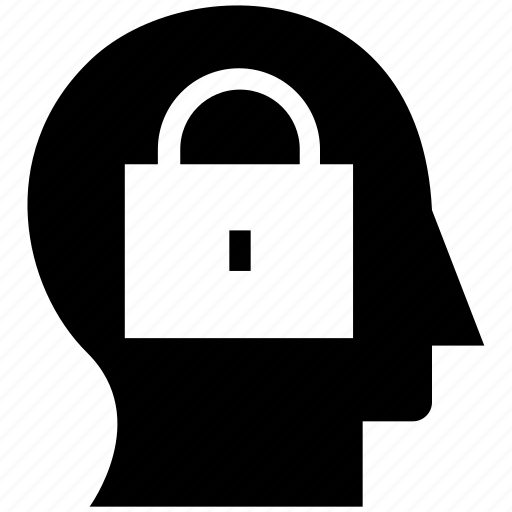 Thought, financial, head, lock, business, brain, security icon - Download on Iconfinder