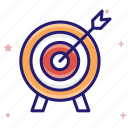 business goal, competition, dartboard, target