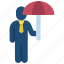 covered, person, people, stickman, protected, umbrella 