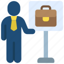 show, business, sign, people, stickman, briefcase