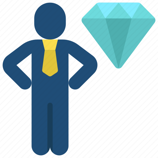 Valuable, person, people, stickman, value, diamond icon - Download on Iconfinder