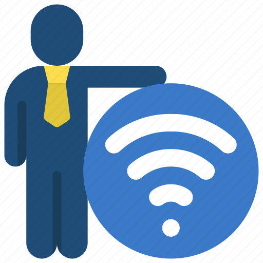 Wifi, person, people, stickman, wireless, connection icon - Download on Iconfinder