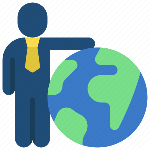 Worldwide, business, person, people, stickman, globe icon - Download on Iconfinder