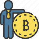 bitcoin, owner, people, stickman, cryptocurrency