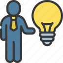 idea, person, people, stickman, ideas, lightbulb