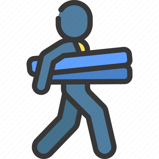 Walking, with, blueprints, people, stickman, construction icon - Download on Iconfinder