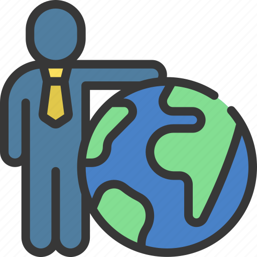 Worldwide, business, person, people, stickman, globe icon - Download on Iconfinder