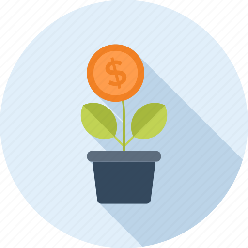 Coin, flower, growth, investment, money, nature, plant icon - Download on Iconfinder