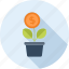 coin, flower, growth, investment, money, nature, plant 