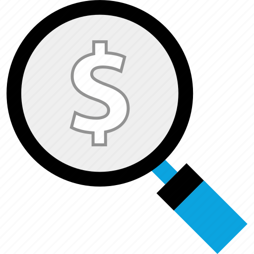 Dollar, glass, magnifying icon - Download on Iconfinder