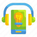 bulb, business, gadget, headphone, idea, phone, technology