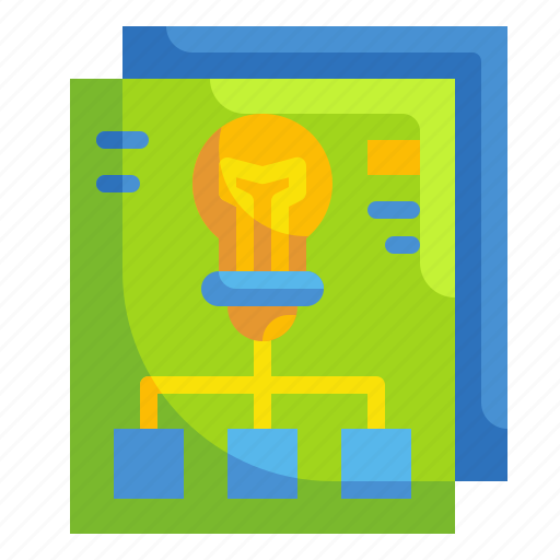 Bulb, business, creativity, idea, paper, plan, strategy icon - Download on Iconfinder