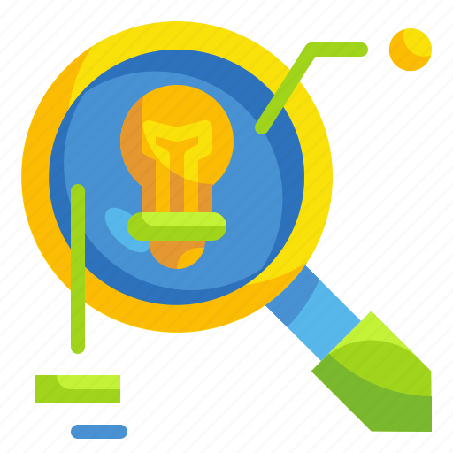 Bulb, business, creative, data, idea, magnifying, research icon - Download on Iconfinder