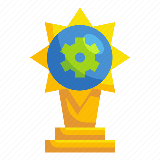 Award, business, cogwheel, reward, technology, trophy, winner icon - Download on Iconfinder