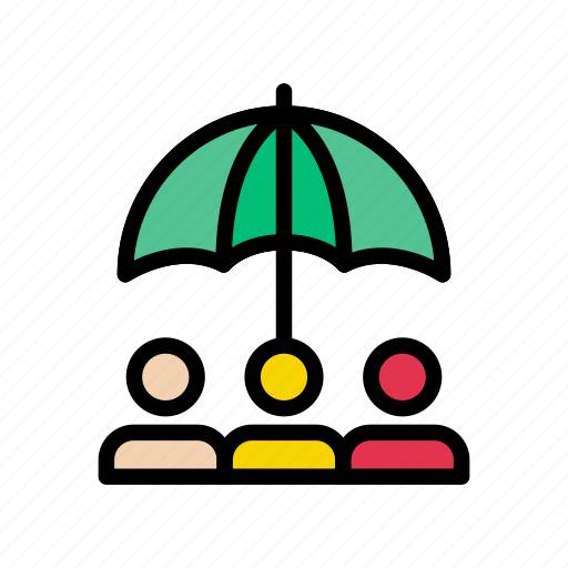 Group, insurance, protection, team, umbrella icon - Download on Iconfinder